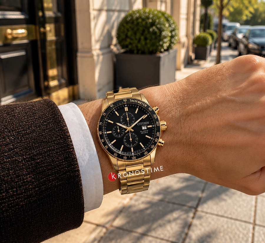 Часы Citizen Chronograph AN3682-54E — мужские, золотистый