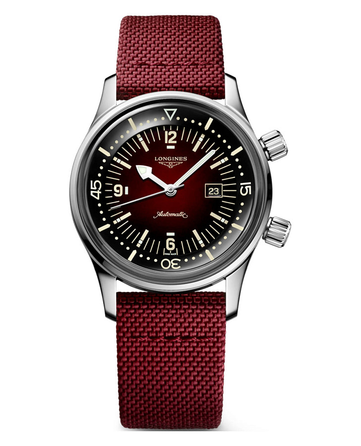 Часы Longines Legend Diver L3.374.4.40.2 — женские, красный