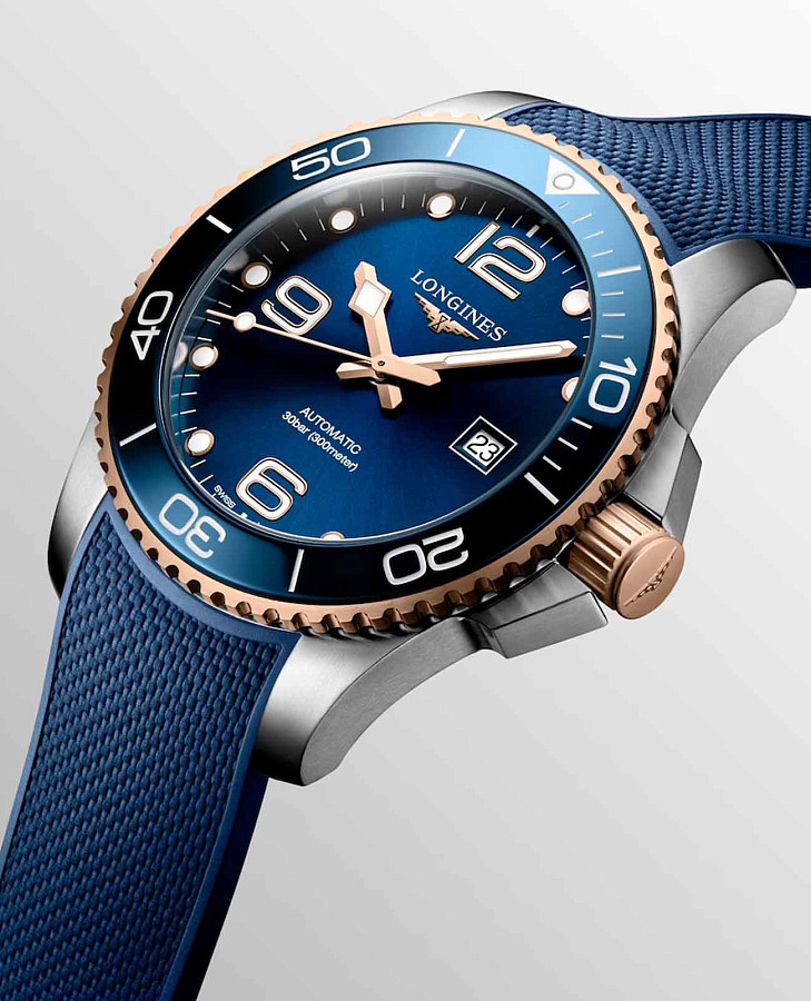 Часы Longines HydroConquest L3.782.3.98.9 — мужские, каучук