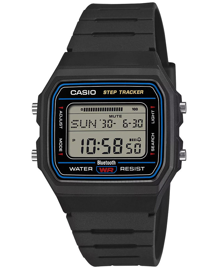 Часы Casio F-B100W-1A — мужские, серый