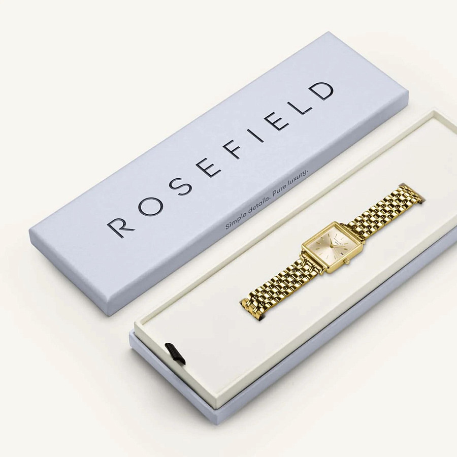 Часы Rosefield The Boxy XS QCGSG-Q048 — кварцевые, металл сталь