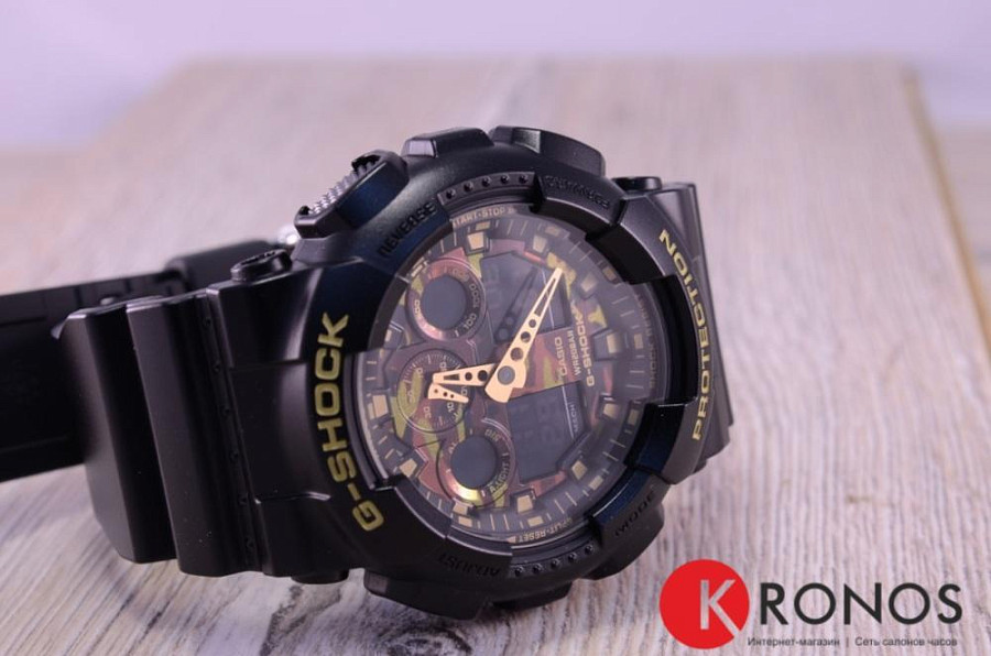 Часы Casio G-Shock GA-100CF-1A9 — черный, пластик