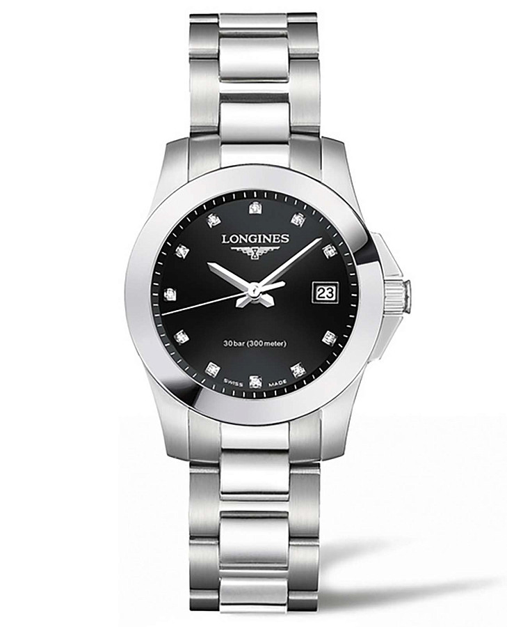 Часы Longines Conquest L3.376.4.57.6 — женские, черный