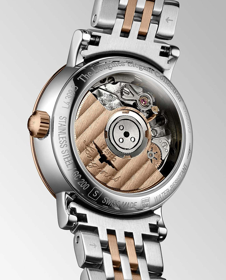 Часы Longines Elegant Collection L4.309.5.87.7 — механические, металл сталь золото