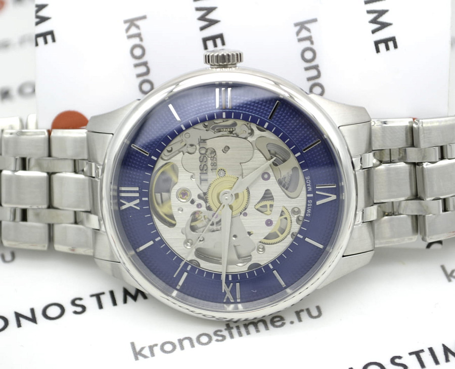 Часы Tissot Chemin des Tourelles Squelette T139.836.11.048.00 — серебристый, сталь металл