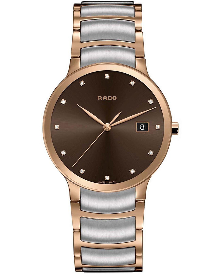 Часы Rado Centrix Diamonds R30554723 — мужские, коричневый