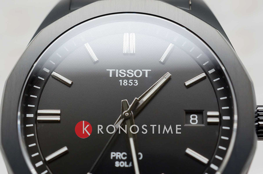 Часы Tissot PRC 100 Solar Quartz 39mm T151.422.33.051.00 — нержавеющая сталь с pvd-покрытием, мужские