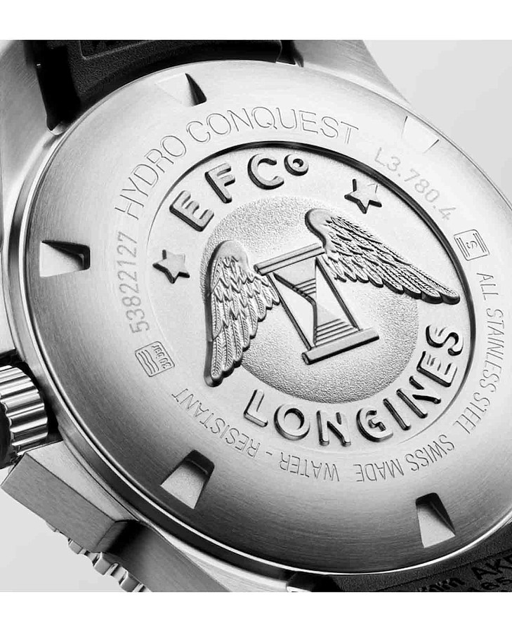 Часы Longines HydroConquest L3.780.4.56.9 — черный, металл сталь керамика