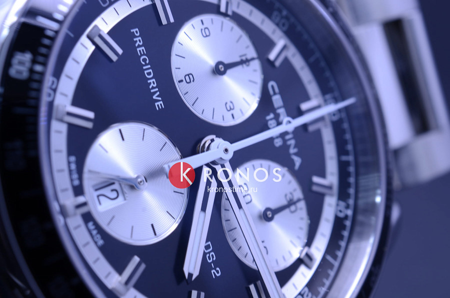 Часы Certina DS-2 Chronograph 1/100 sec C024.447.11.051.00 — сталь металл алюминий, Швейцария