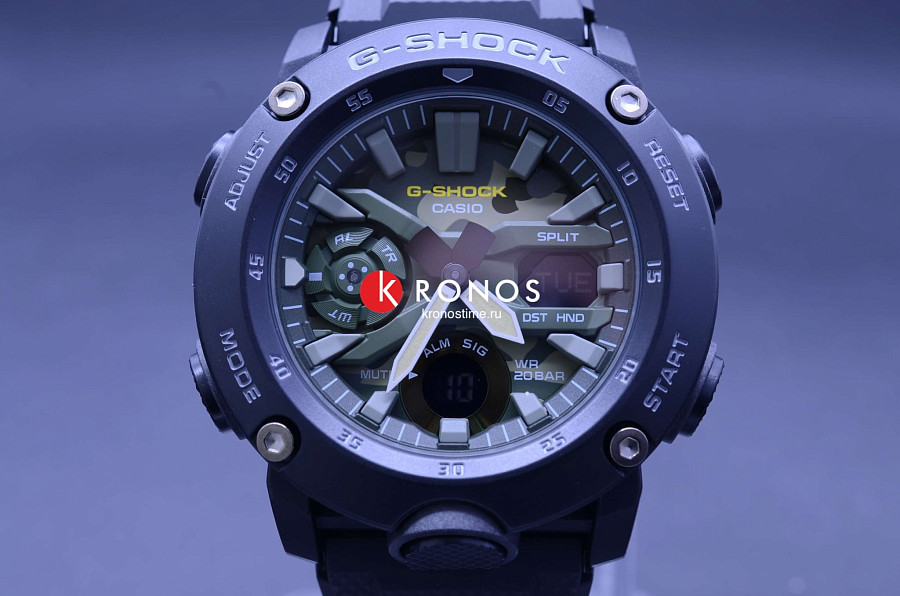 Часы Casio G-Shock GA-2000SU-1A — мужские, пластик