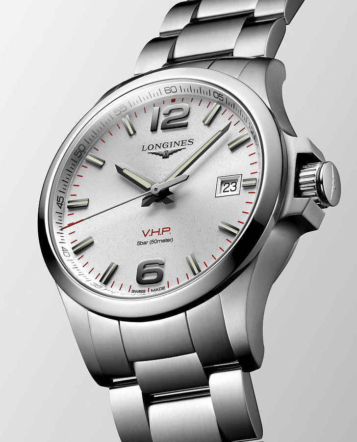Часы Longines Conquest V.H.P. L3.726.4.76.6 — Швейцария, кварцевые