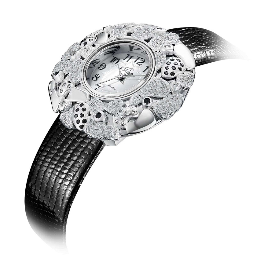 Часы УЧЗ Flora 1143S3-B6L2 Снежана — кварцевые, латунь