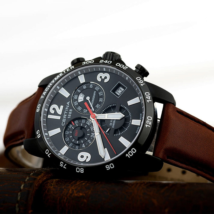 Часы Certina DS Podium Chronograph GMT C034.654.36.057.00 — металл сталь, Швейцария