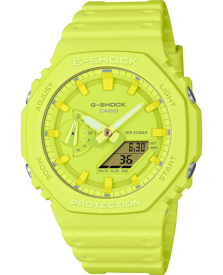 Часы Casio G-Shock GA-2100-9A9DR (GA-2100-9A9) — мужские, желтый