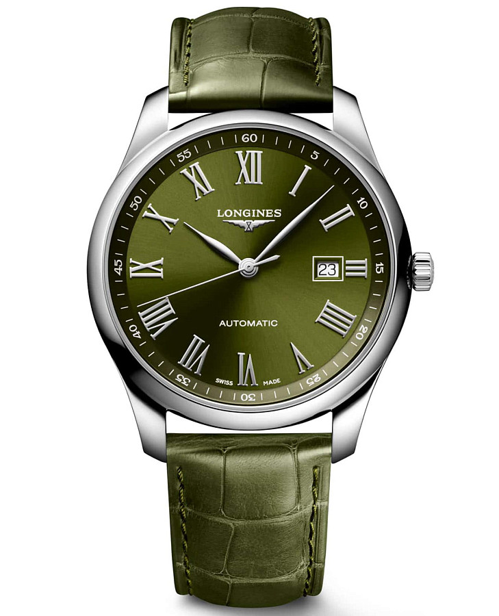 Часы Longines Master Collection L2.893.4.09.2 — мужские, зеленый