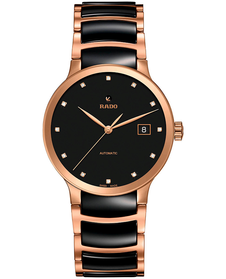 Часы Rado Centrix Automatic Diamonds R30036732 — мужские, черный