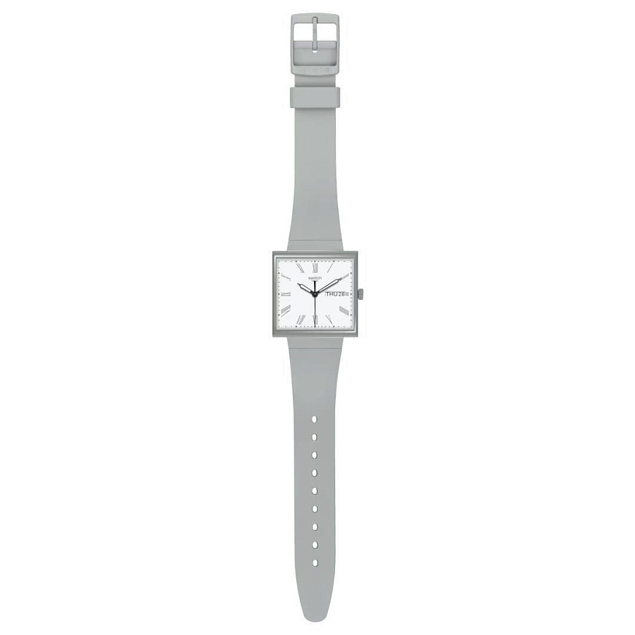 Часы Swatch Square Bioceramic Standard SO34M700 — биокерамика, Швейцария