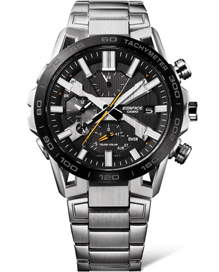 Часы Casio Edifice EQB-2000DB-1A — кварцевые, металл карбон