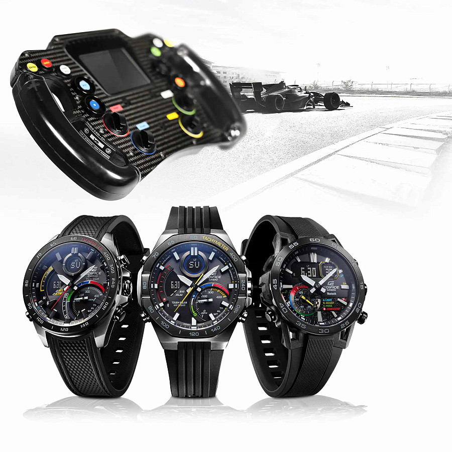 Часы Casio Edifice ECB-900MP-1ADF (ECB-900MP-1A) — металл сталь, Япония