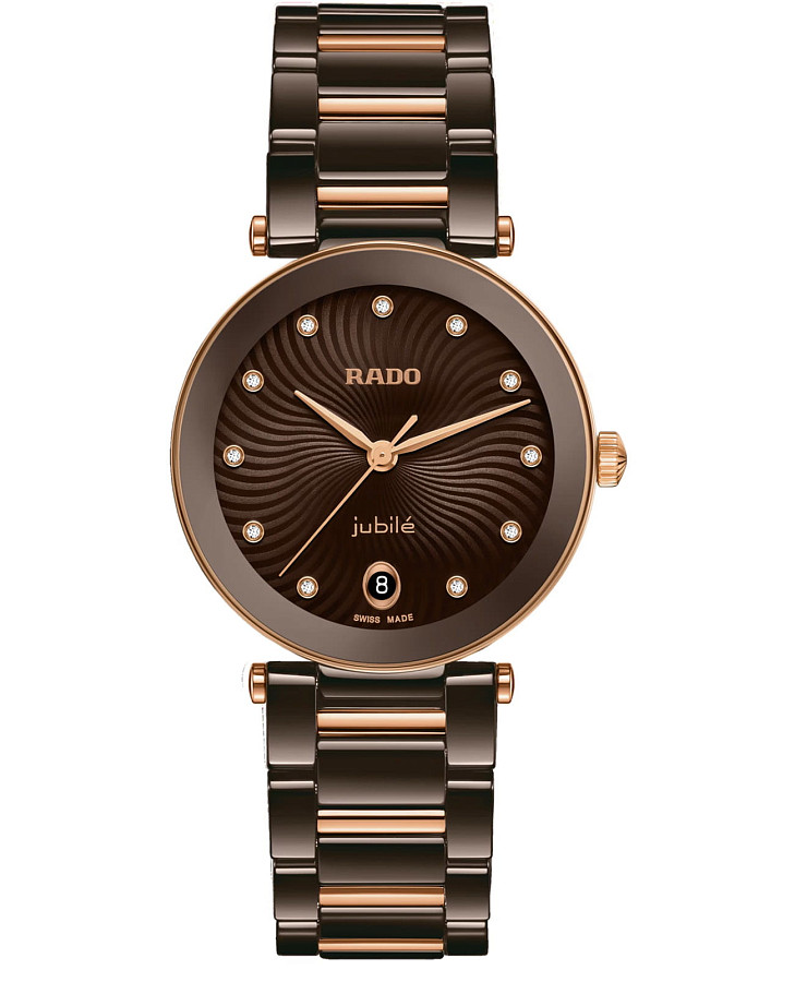 Часы Rado LaCoupole Diamonds R22242703 — женские, коричневый