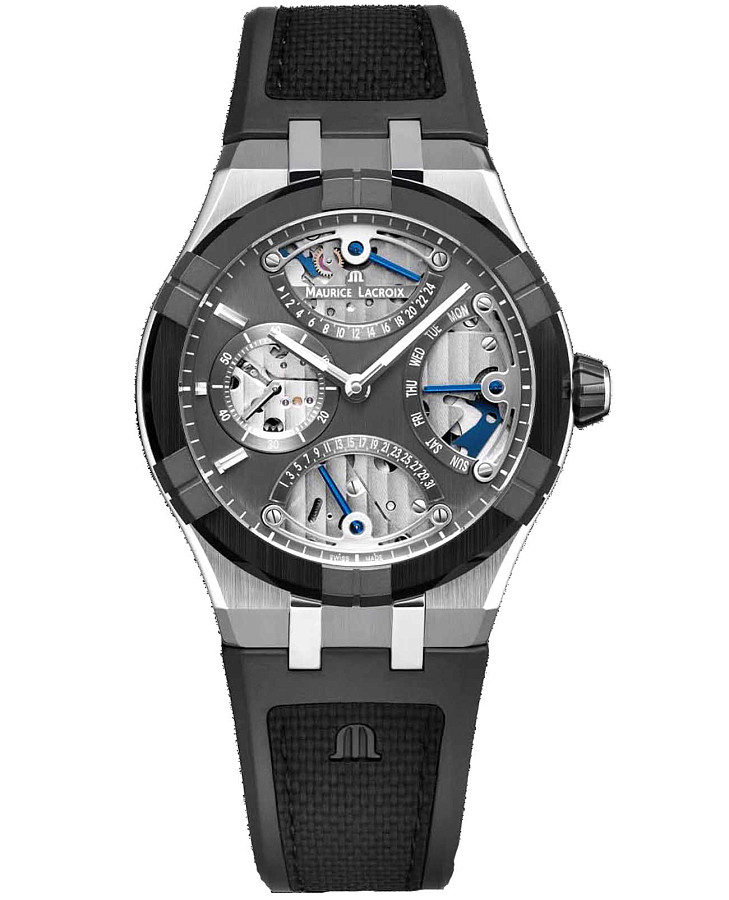 Часы Maurice Lacroix Aikonic Master Triple Retrograde AC6068-SSL20-230-2 — мужские, черный