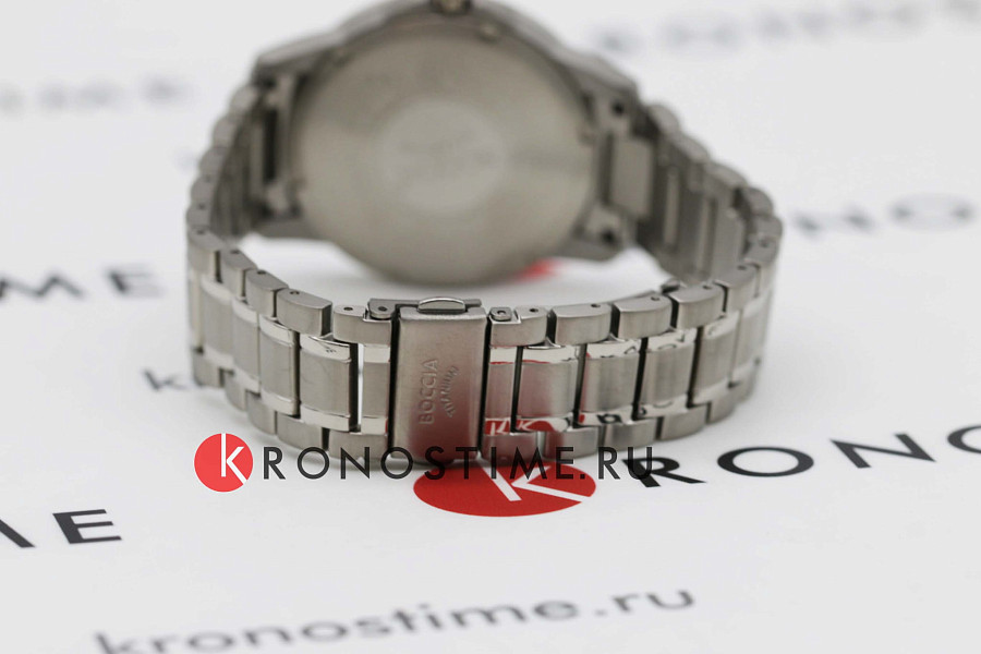 Часы Boccia Titanium Circle-Oval 3633-04 — синий, титан