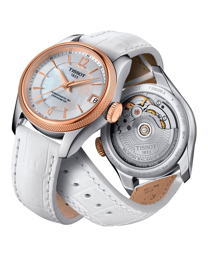 Часы Tissot Ballade Powermatic 80 COSC Lady T108.208.26.117.00 — кожаный, женские