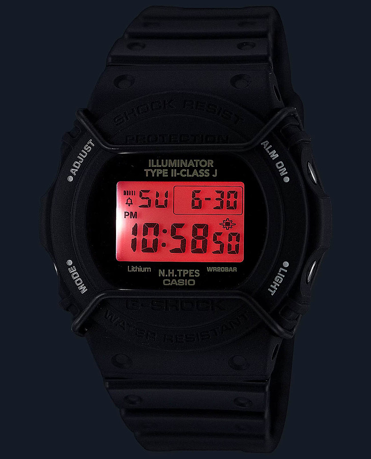 Часы Casio G-Shock DW-5700NH-1 — электронные, Япония, мужские