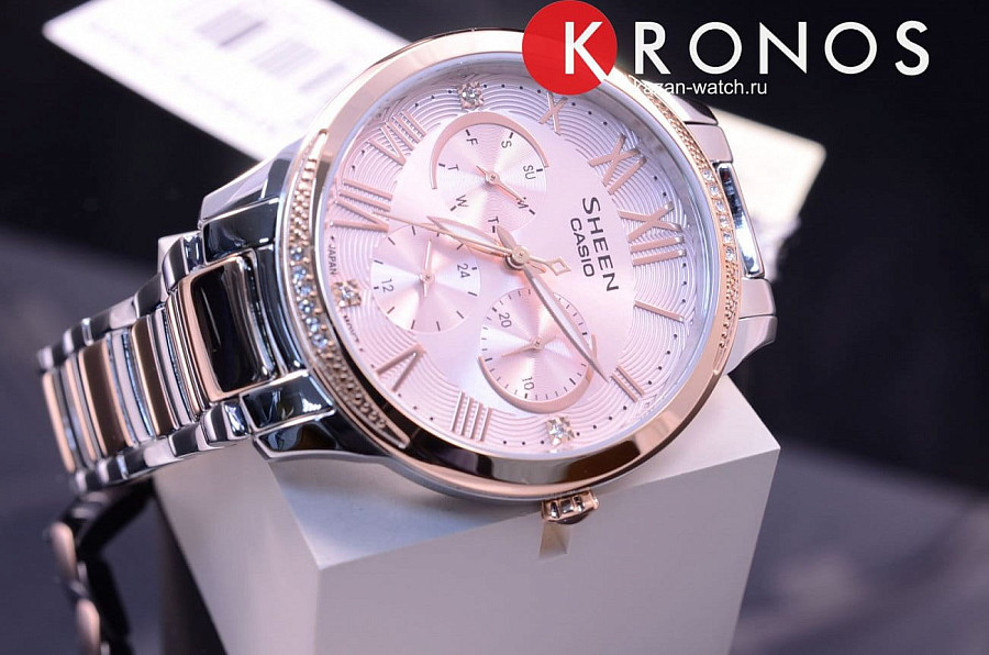 Часы Casio Sheen SHE-3058SPG-4A — сталь металл, Япония