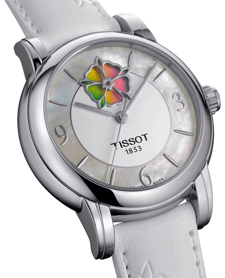 Часы Tissot Lady Heart Flower Powermatic 80 T050.207.17.117.05 — кожаный, женские