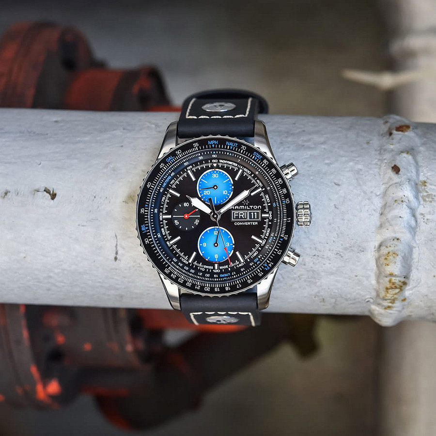 Часы Hamilton Khaki Aviation Converter Air Zermatt Limited Edition H76706730 — черный, сталь металл