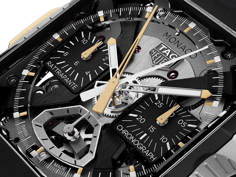 Часы TAG Heuer Monaco Split-seconds Chronograph CBW218B.FT8124 — тканевый, мужские