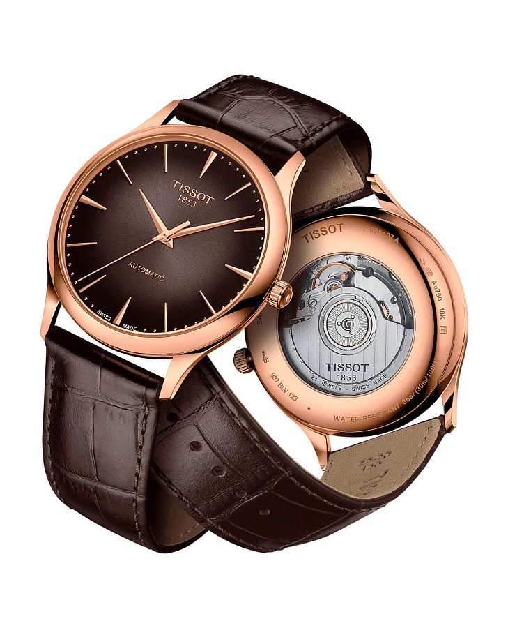 Часы Tissot Excellence Automatic 18K Gold T926.407.76.291.00 — кожаный, мужские
