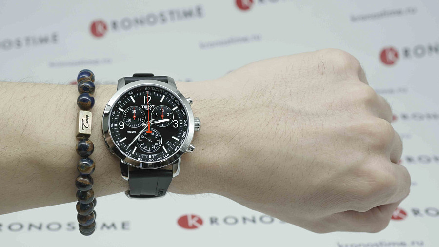 Часы Tissot PRC 200 Chronograph T114.417.17.057.00 — мужские, черный
