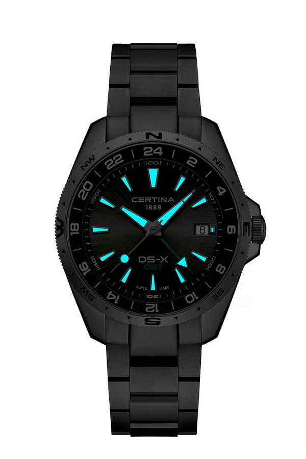 Часы Certina DS-X GMT C047.452.11.081.00 — кварцевые, сталь металл