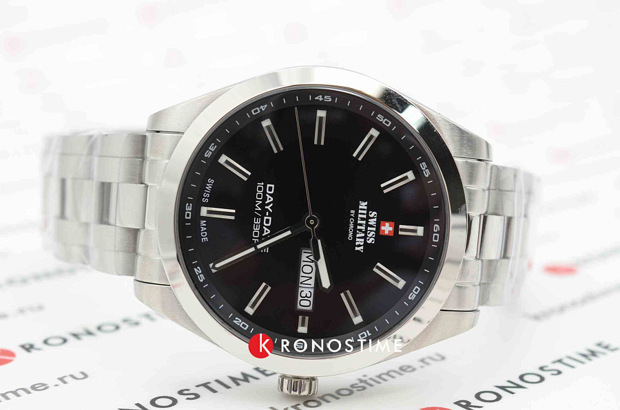 Часы Swiss Military by Chrono SM34087.01 — кварцевые, металл сталь