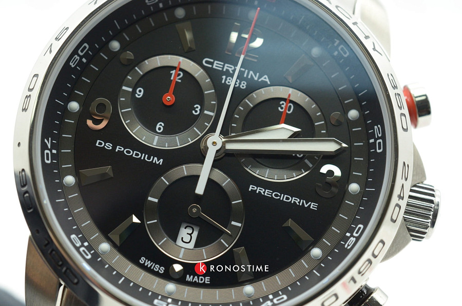 Часы Certina DS Podium Chronograph 1/100 sec C001.647.11.057.00 — Швейцария, кварцевые