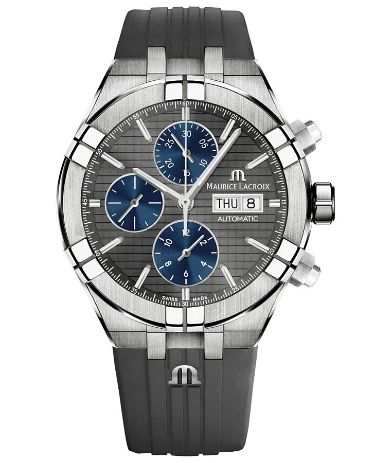 Часы Maurice Lacroix Aikon Automatic Chronograph AI6038-TT030-330-2 — мужские, серый