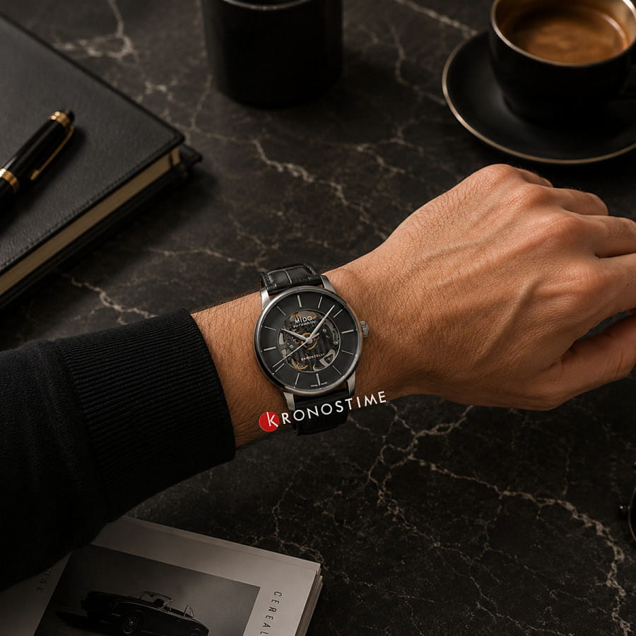Часы Mido Baroncelli Signature Skeleton M037.436.16.061.00 — мужские, черный