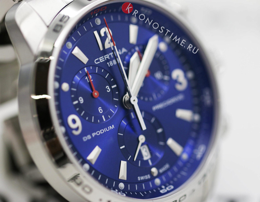 Часы Certina DS Podium Chronograph 1/100 sec C001.647.11.047.00 — мужские, нержавеющая сталь