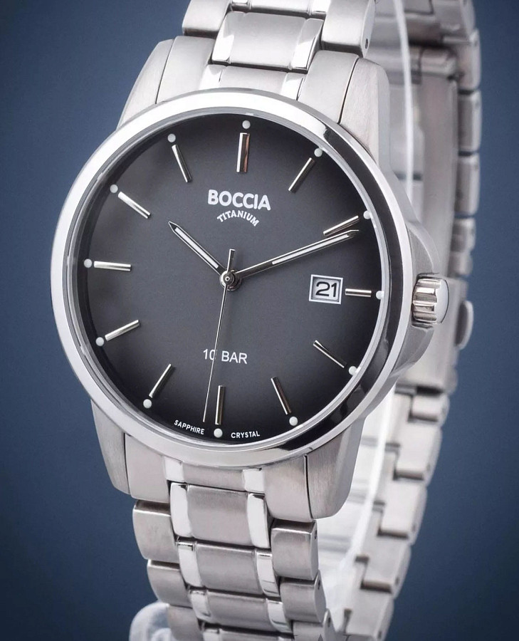 Часы Boccia Titanium Circle-Oval 3633-07 — кварцевые, титан