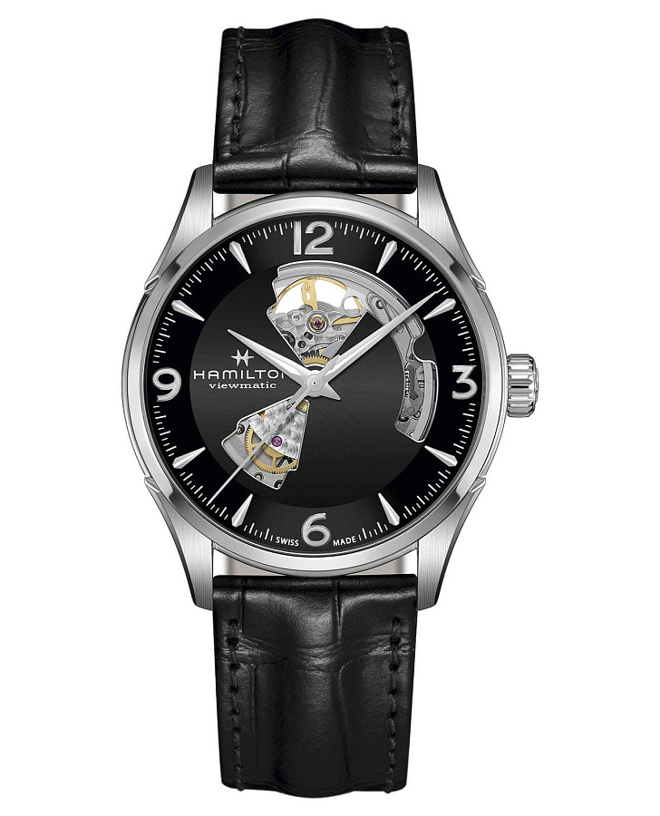 Часы Hamilton Jazzmaster Open Heart Auto H32705731 — мужские, черный