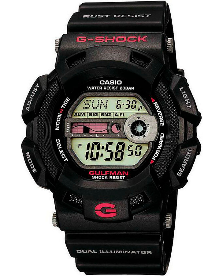Часы Casio G-Shock G-9100-1E — мужские, серый