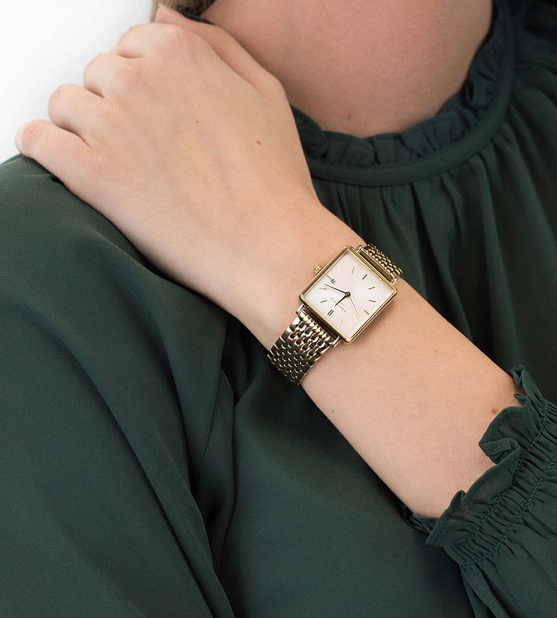 Часы Rosefield The Boxy QWSG-Q09 — сталь c pvd покрытием, женские