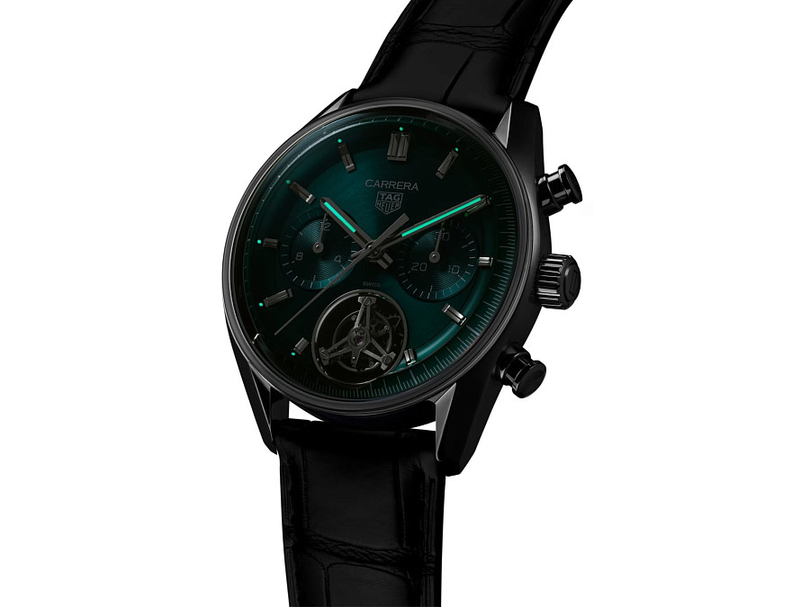Часы TAG Heuer Carrera Chronograph Tourbillon CBS5011.FC6566 — кожаный, мужские