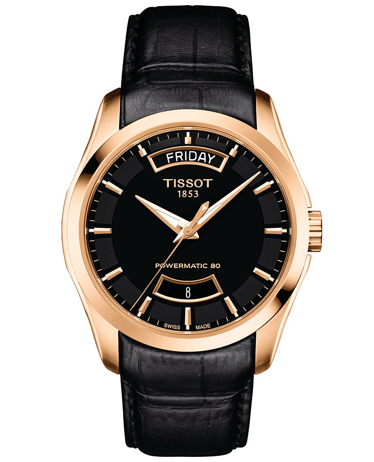 Часы Tissot Couturier Powermatic 80 T035.407.36.051.01 — мужские, черный