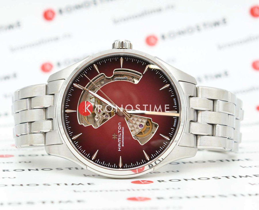 Часы Hamilton Jazzmaster Open Heart Auto H32675170 — механические, металл сталь