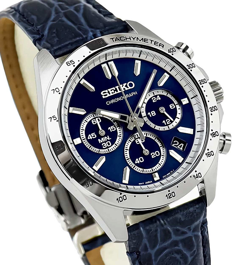 Часы Seiko Spirit Chronograph SBTR019 — мужские, кожаный