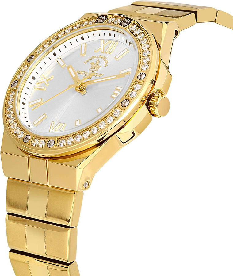Часы Santa Barbara Polo & Racquet Club Luxury SB.1.10492-2 — кварцевые, металл латунь
