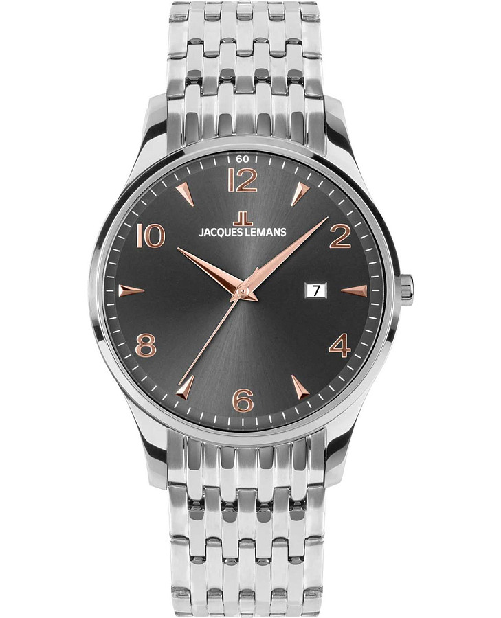 Часы Jacques Lemans Classic 1-2215J — мужские, серый